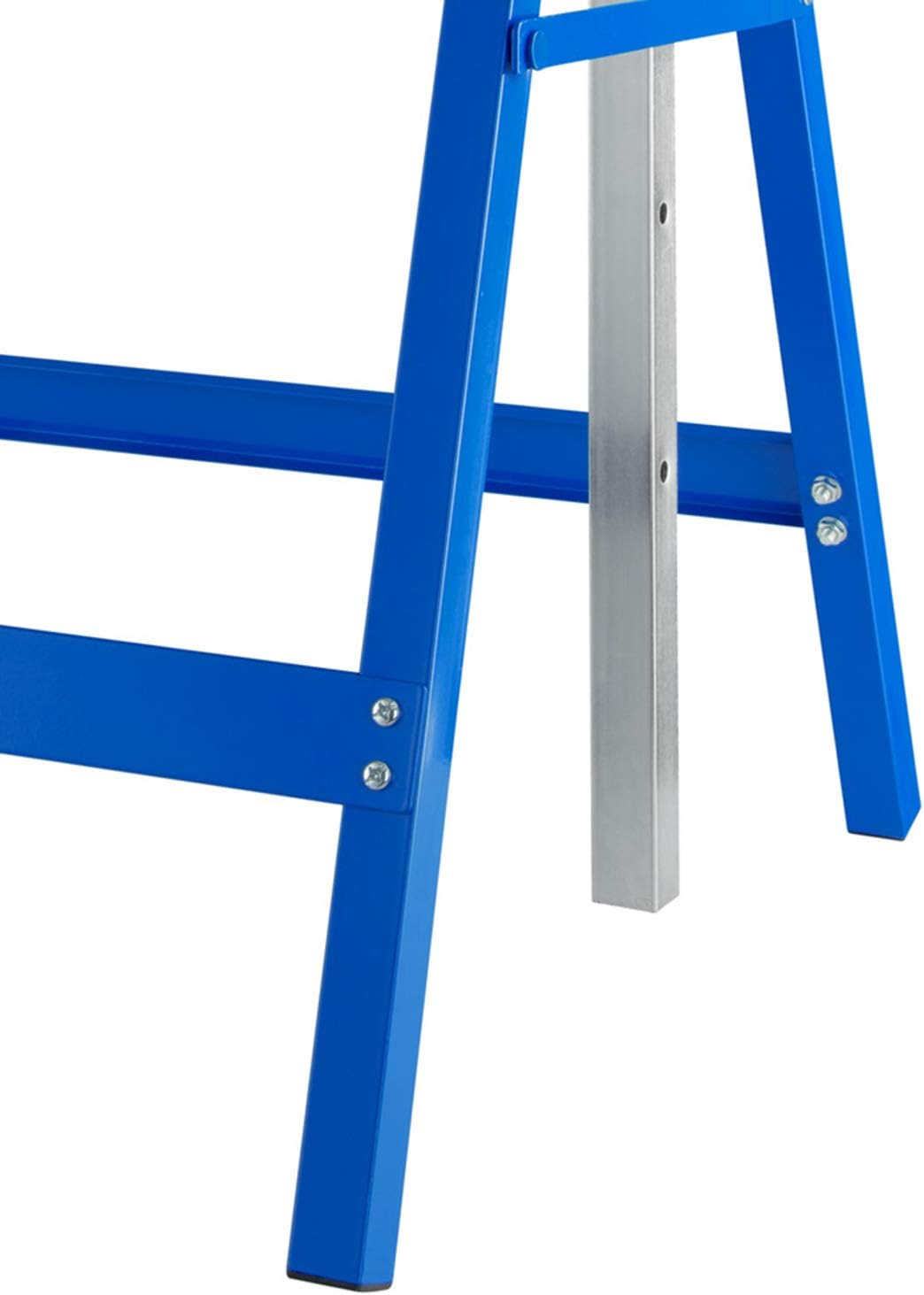 Herrselsam Lot de 4 tréteaux déchafaudage pliables - Hauteur réglable de 80 à 130 cm - Charge maximale : 200 kg - En métal - Bleu