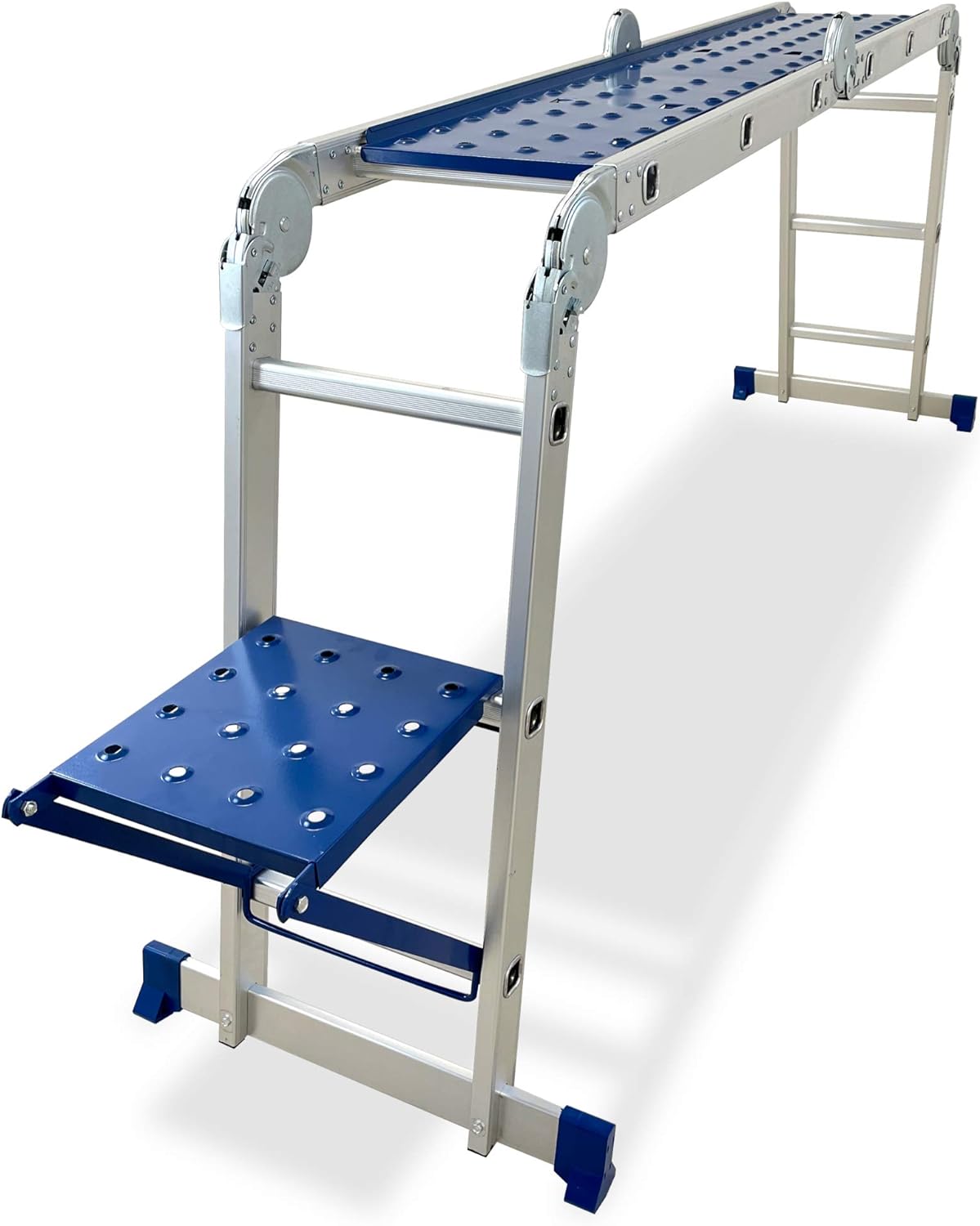 KELI - Echelle articulée 3,5m Multifonctions,Multi-Position,Plateforme,Fabriqué en Alu, Qualité Professionnelle, Marche daccès Confort, Certifiée à 150kg, EN131 CE